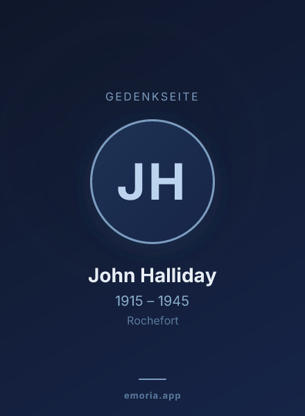 Gedenkportrait von John Halliday