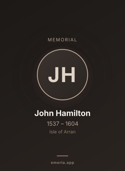 Memorial portrait of John Hamilton