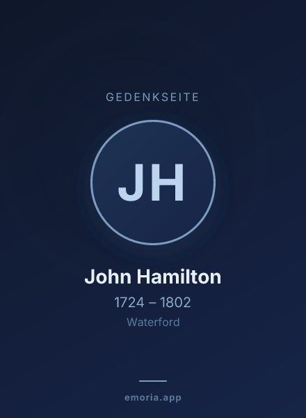 Gedenkportrait von John Hamilton