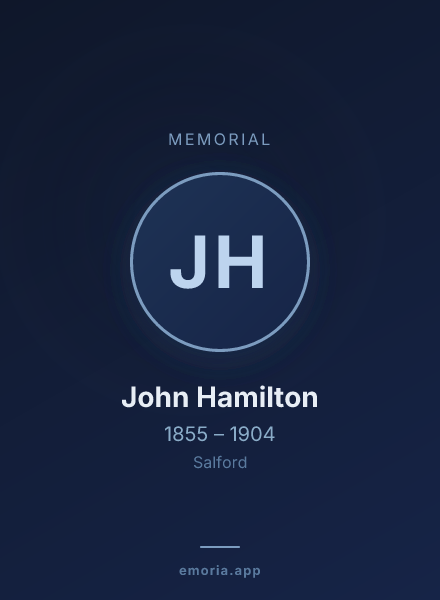Memorial portrait of John Hamilton