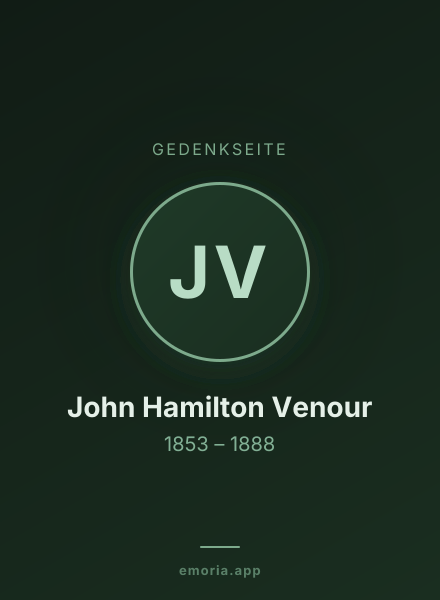 Gedenkportrait von John Hamilton Venour