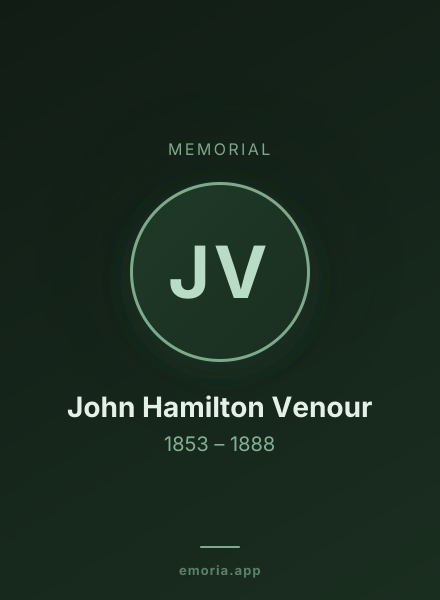 Memorial portrait of John Hamilton Venour