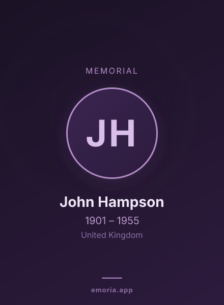 Memorial portrait of John Hampson