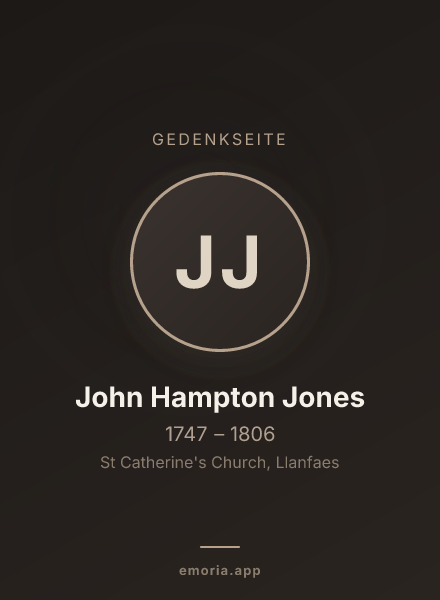 Gedenkportrait von John Hampton Jones