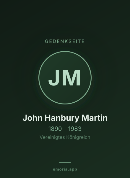 Gedenkportrait von John Hanbury Martin
