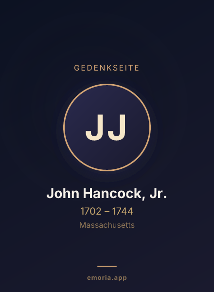Gedenkportrait von John Hancock, Jr.