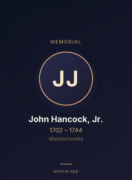 Memorial portrait of John Hancock, Jr.