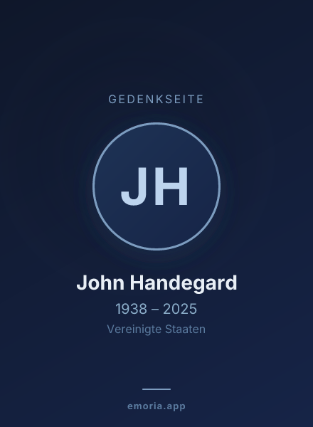 Gedenkportrait von John Handegard