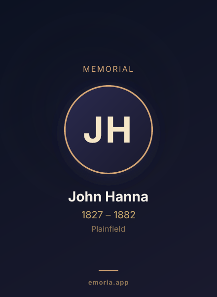 Memorial portrait of John Hanna