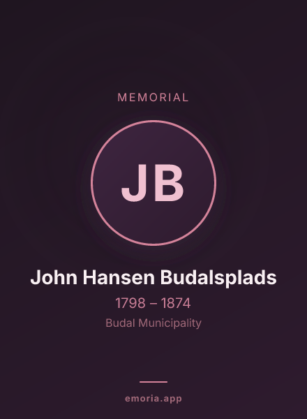 Memorial portrait of John Hansen Budalsplads