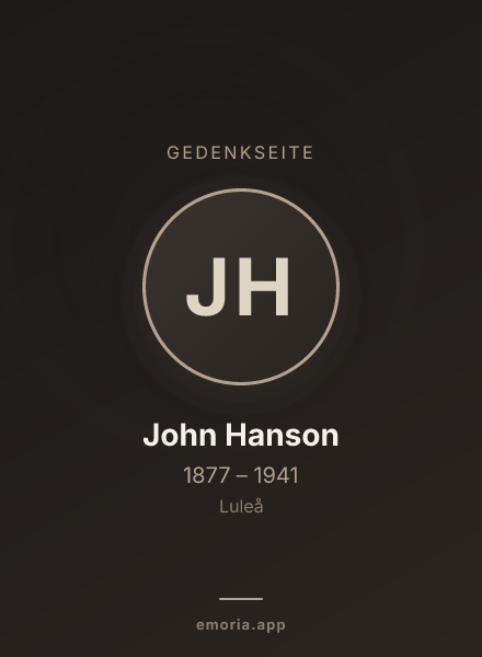 Gedenkportrait von John Hanson