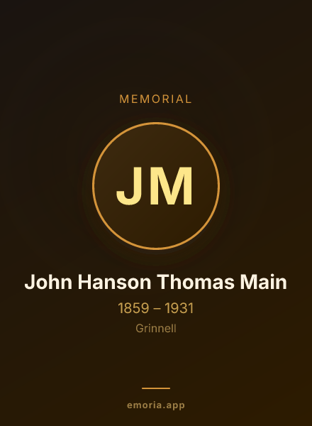 Memorial portrait of John Hanson Thomas Main
