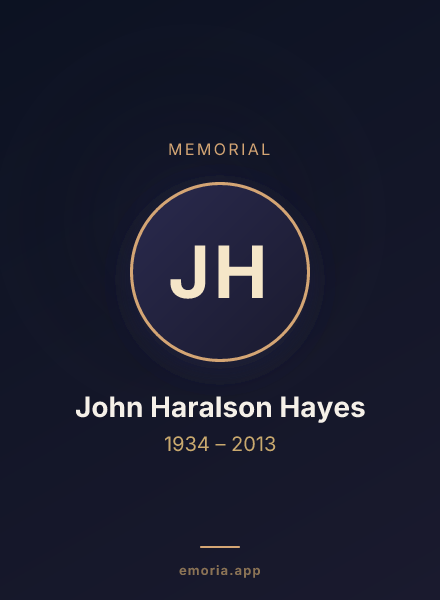 Memorial portrait of John Haralson Hayes
