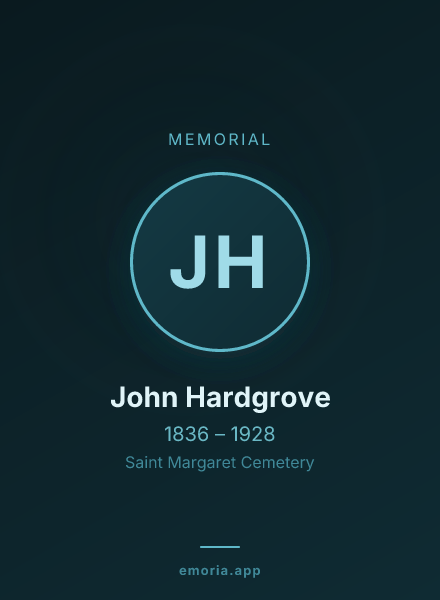 Memorial portrait of John Hardgrove