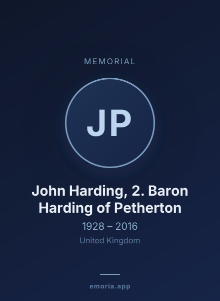 Memorial portrait of John Harding, 2. Baron Harding of Petherton