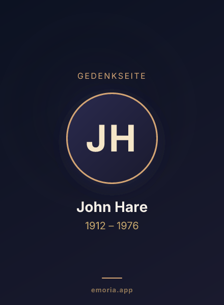 Gedenkportrait von John Hare