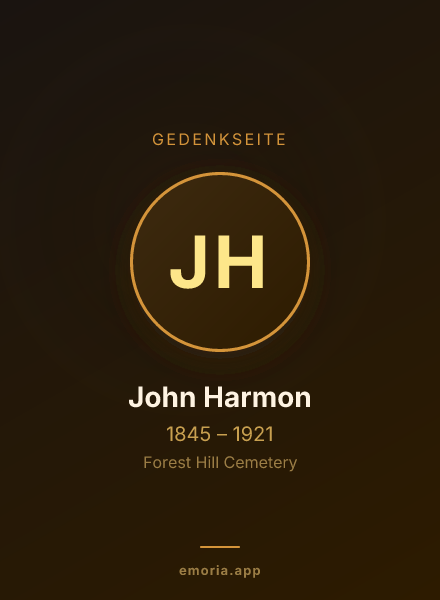 Gedenkportrait von John Harmon
