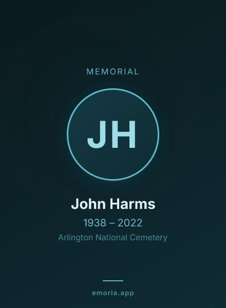 Memorial portrait of John Harms