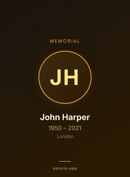 Memorial portrait of John Harper