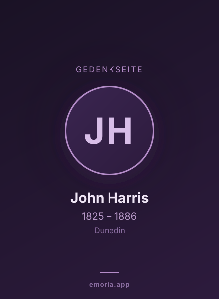Gedenkportrait von John Harris