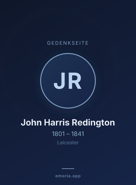 Gedenkportrait von John Harris Redington