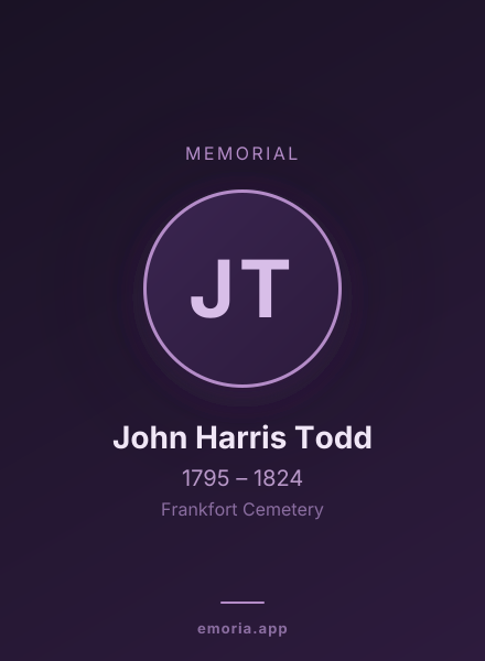 Memorial portrait of John Harris Todd