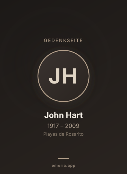Gedenkportrait von John Hart
