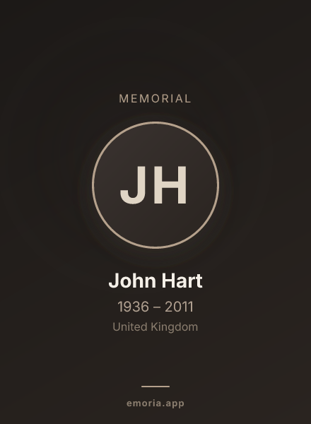 Memorial portrait of John Hart