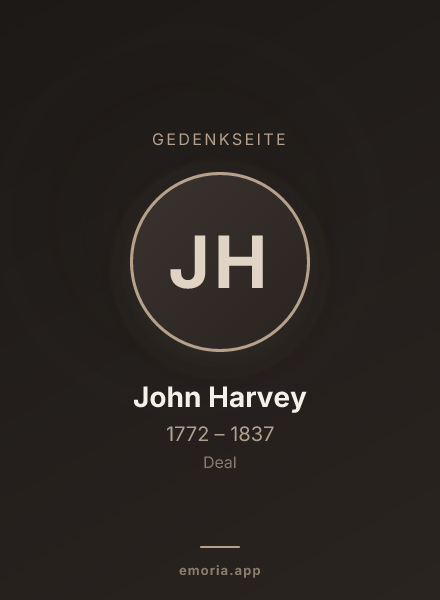 Gedenkportrait von John Harvey