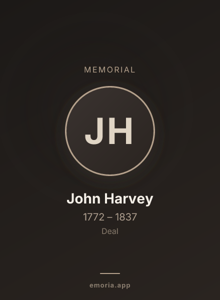 Memorial portrait of John Harvey