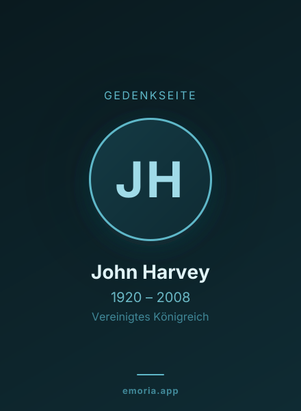 Gedenkportrait von John Harvey