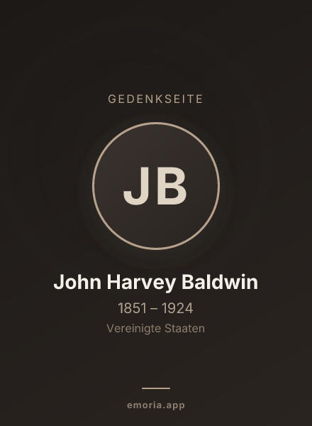 Gedenkportrait von John Harvey Baldwin