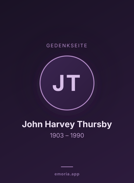 Gedenkportrait von John Harvey Thursby