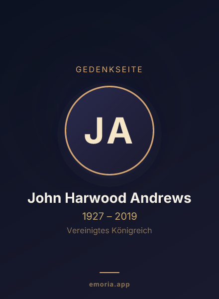 Gedenkportrait von John Harwood Andrews