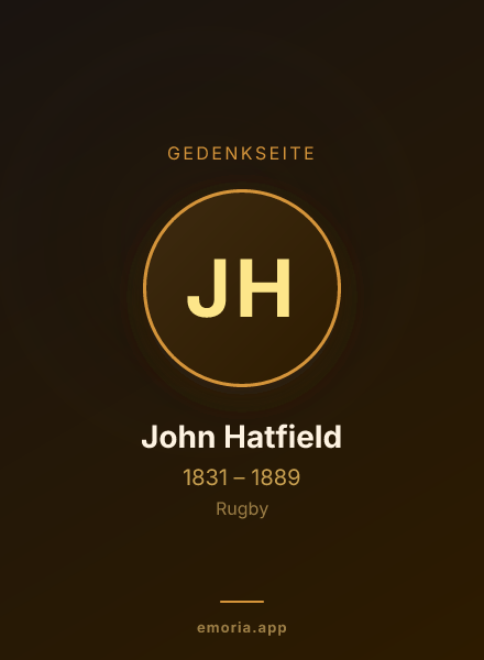 Gedenkportrait von John Hatfield