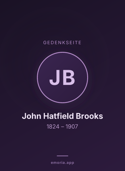 Gedenkportrait von John Hatfield Brooks