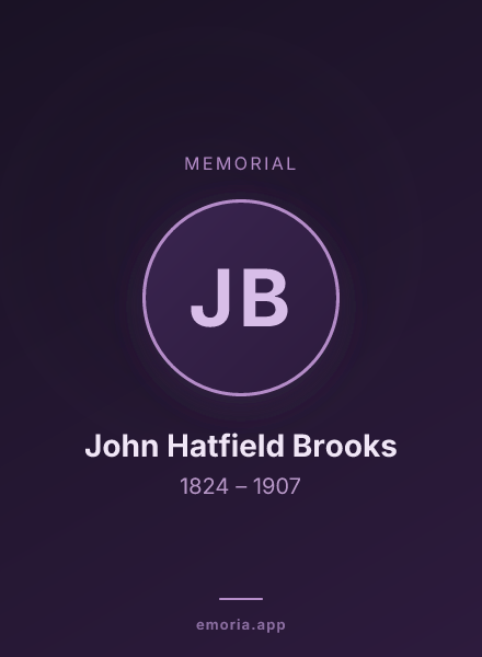 Memorial portrait of John Hatfield Brooks