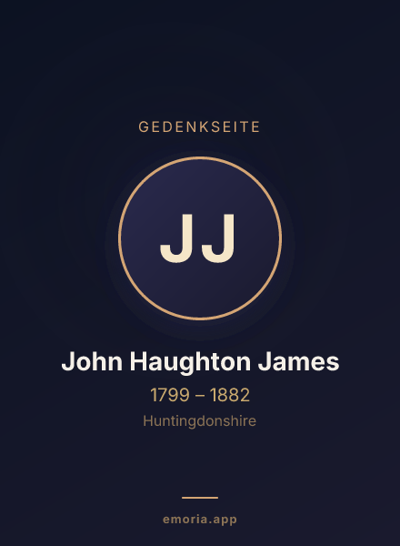 Gedenkportrait von John Haughton James