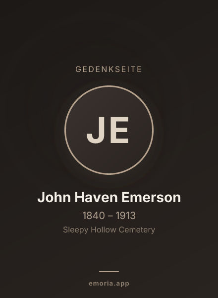 Gedenkportrait von John Haven Emerson