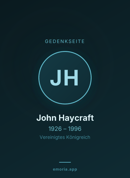 Gedenkportrait von John Haycraft