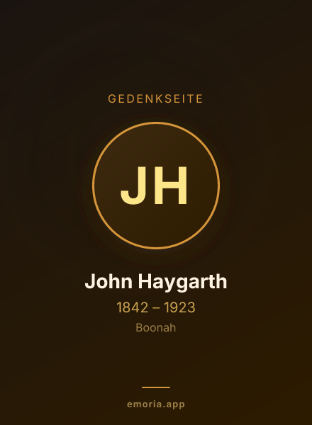 Gedenkportrait von John Haygarth