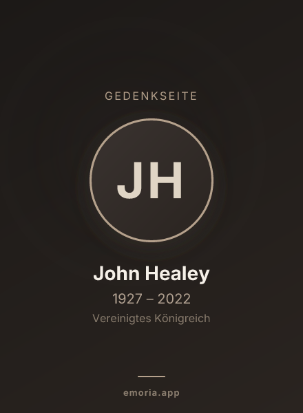 Gedenkportrait von John Healey