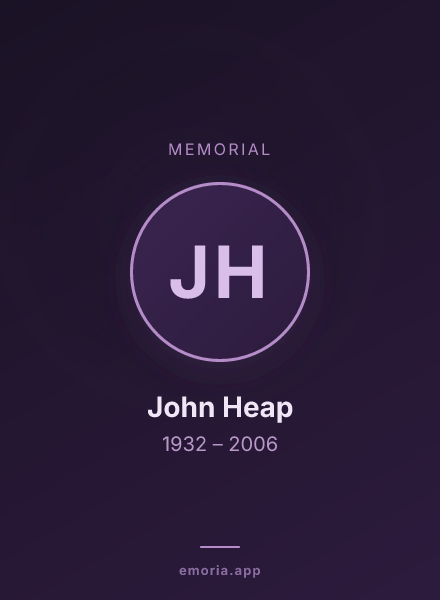 Memorial portrait of John Heap