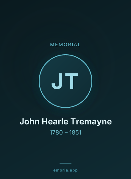 Memorial portrait of John Hearle Tremayne