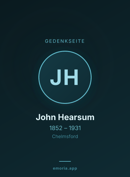 Gedenkportrait von John Hearsum