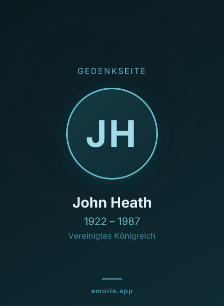 Gedenkportrait von John Heath