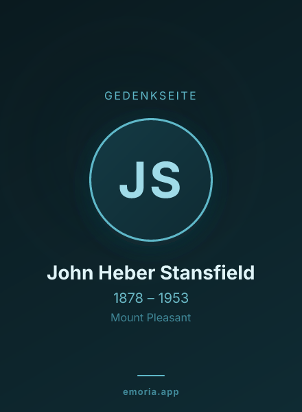Gedenkportrait von John Heber Stansfield