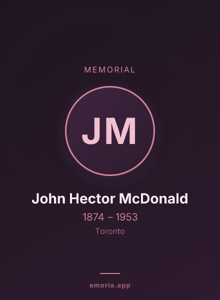 Memorial portrait of John Hector McDonald