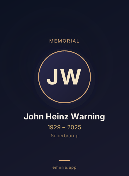 Memorial portrait of John Heinz Warning