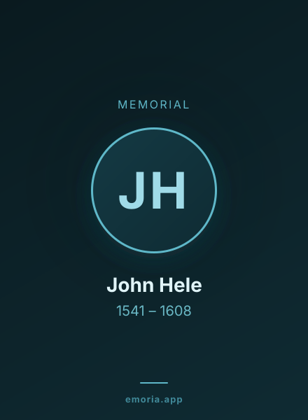Memorial portrait of John Hele
